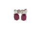 Boucles d'oreilles Puces d’oreilles en or blanc 18 ct, rubis 2,20 ct et diamant 58 Facettes 33180