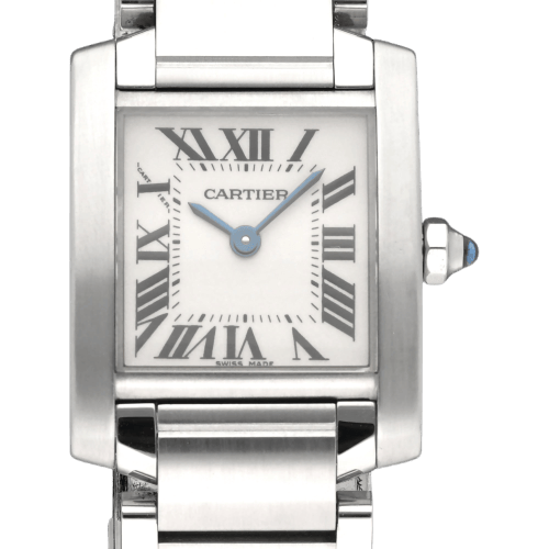 Montre Cartier Tank Française - Montre quartz en acier, 2009, boîte et papiers 58 Facettes
