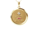 Pendentif Augis - Pendentif médaille d’amour en or jaune 18 ct, diamants et rubis 58 Facettes 32493