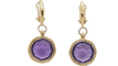 Boucles d'oreilles Boucles d’oreilles pendantes en or bicolore 18 ct et améthyste 58 Facettes 30222