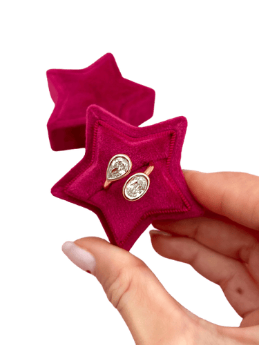 Bague 51 Satellite II - Bague en or jaune 18 carats et diamants 58 Facettes