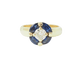 Bague 51 Bague ronde en or jaune 18 ct avec diamant et saphirs 58 Facettes 33402