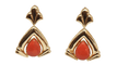 Boucles d'oreilles Boucles d’oreilles pendantes en or jaune 18 kt et corail 58 Facettes 29894