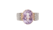 Bague 49 Bague nœud en or jaune 18 ct, améthyste et diamants 58 Facettes 32678