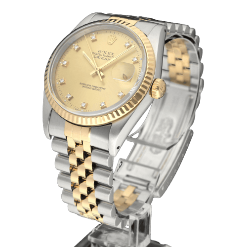 Montre Rolex Datejust - Montre 16233G (1991) 36 mm or et acier 58 Facettes ROL/DJ1/1221
