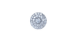 Bague 53 Bague cible Art Déco ronde en platine et diamants 4,16 cts 58 Facettes