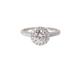 Bague 53 Bague solitaire en or blanc 18 kt et diamants 0,82 ct 58 Facettes 31189/30918