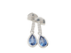 Boucles d'oreilles Boucles d’oreilles pendantes en or blanc 18 kt, saphirs et diamants 58 Facettes 6078