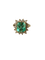 Bague 52 Bague vintage en or jaune 18K avec émeraude colombienne et diamants 58 Facettes