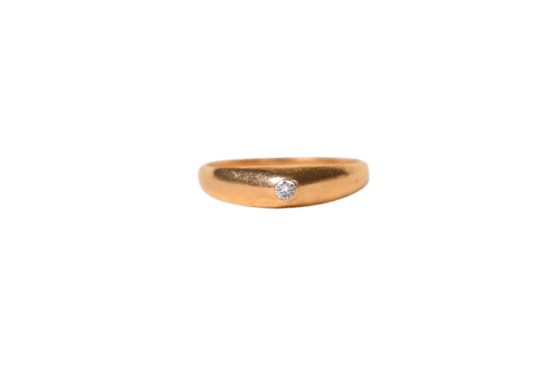 Bague 57 Bague jonc en or jaune 18 carats et diamant 58 Facettes 3569