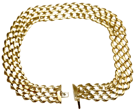 Collier Collier - Collier large à grandes mailles en or jaune 18k 58 Facettes A11496