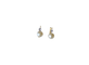 Boucles d'oreilles Boucles d’oreilles dormeuses perles mabé et saphirs blancs en or jaune 18k 58 Facettes