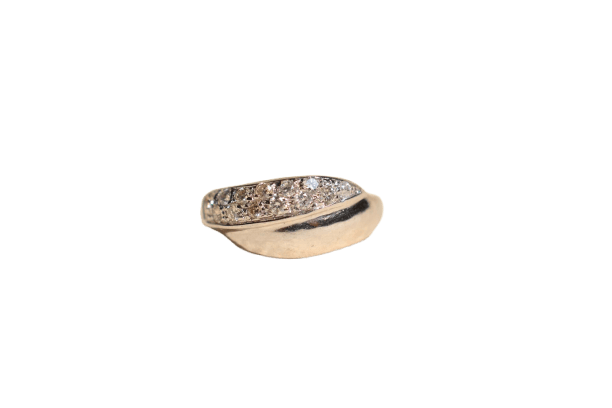 Bague 51 Bague liens croisés en or rhodié et diamants 58 Facettes Ref517