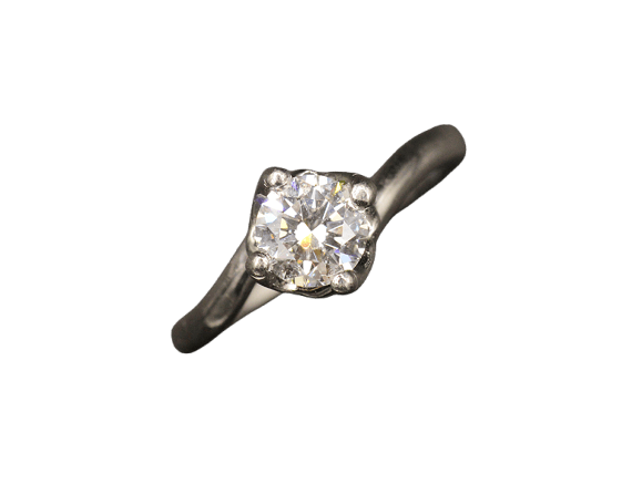 Bague 47 Bague solitaire en platine et diamant 0,50 ct 58 Facettes 11035