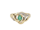 Bague 52.5 Bague vintage en or jaune 18 ct avec émeraude et diamants 58 Facettes 33274