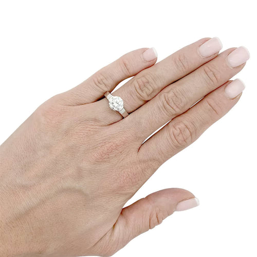 Bague 50 De Beers - Bague solitaire en platine 950 sertie d’un diamant 1,82 ct 58 Facettes 31889