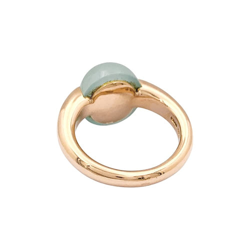 Bague 53 Pomellato Luna - Bague en or rose et aigue-marine 58 Facettes 35296
