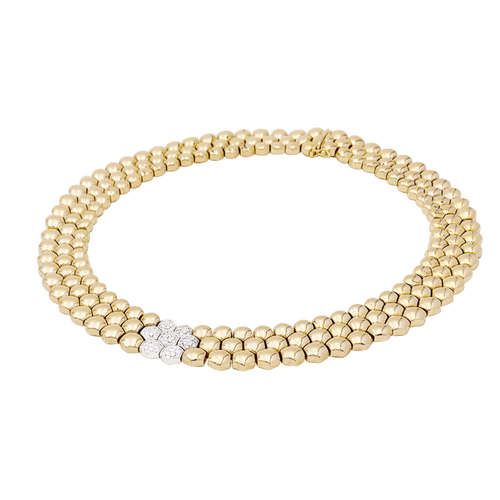 Collier Piaget Glancy - Collier en or jaune et or blanc 750 pavé de diamants 58 Facettes 34125