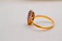 Bague 59 Bague navette en or jaune 18 carats et améthyste 58 Facettes 3868