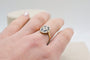 Bague 53 Bague Art Déco en or jaune et or blanc 18k, diamants et saphirs synthèse 58 Facettes 3792