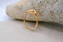 Bague 56 Bague Art Déco en or jaune et blanc 18 carats et diamant 58 Facettes 3830