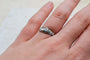 Bague 52 Bague jonc demi-alliance en or jaune et or blanc 18 carats et diamants 58 Facettes 3802