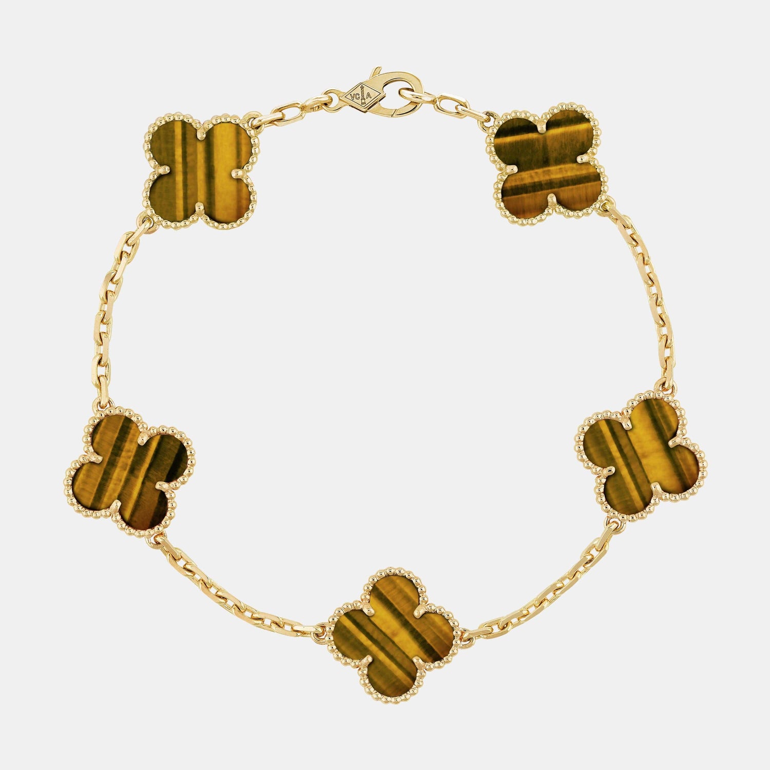 Bracelet Vintage Alhambra Or jaune 5 motifs