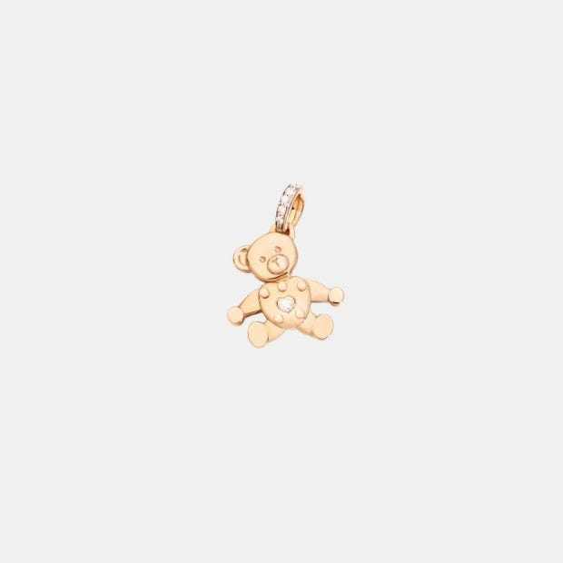 Pendentif Orsetto Or rose Diamant 0.1ct