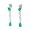 Boucles d'oreilles Boucles d’oreilles diamants et émeraudes en or blanc et or jaune 18 K 58 Facettes 2.18700