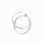 Boucles d'oreilles Cartier - Boucles d’oreilles créoles en or blanc 18 K et diamants 58 Facettes 2.18785