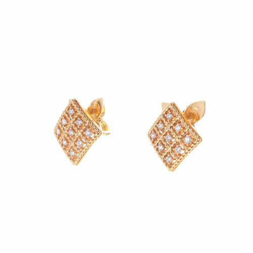 Boucles d'oreilles Roberto Coin Roman Barocco - Boucles d’oreilles en or rose 18 K et diamants 58 Facettes 2.19363