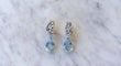 Boucles d'oreilles Boucles d’oreilles goutte en or blanc 18k, aigues-marines et diamants 58 Facettes