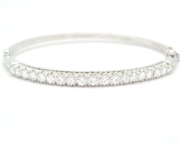 Bracelet Bracelet rigide en or blanc 18 ct et diamants 2,80 ct 58 Facettes 8267