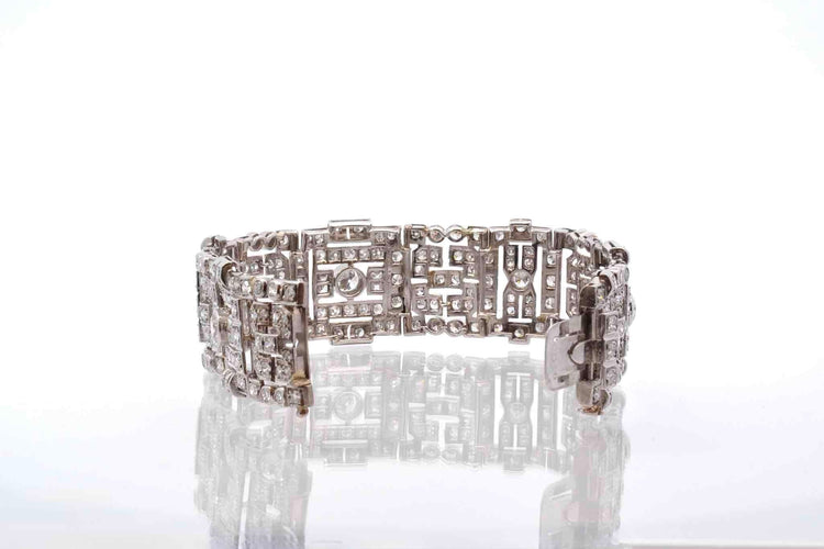 Bracelet Bracelet Art déco en platine et diamants 58 Facettes 25531