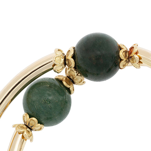 Bracelet Bracelet en or jaune 18 carats et perles de jade 58 Facettes 62000260