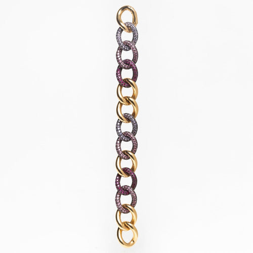 Bracelet Pomellato Catene - Bracelet en or rose 18 K et saphirs de couleurs 58 Facettes 2.19208