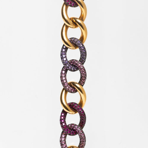 Bracelet Pomellato Catene - Bracelet en or rose 18 K et saphirs de couleurs 58 Facettes 2.19208