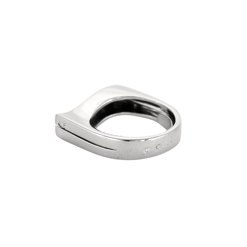 Bague 49 Bague "Wave" en or blanc 18 carats et diamants 58 Facettes BO/240016/