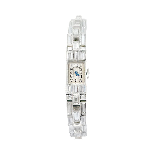 Montre Montre Art Déco en platine et diamants. 58 Facettes 31489