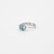 Bague 52 Bague aigue-marine et diamants en or gris 58 Facettes