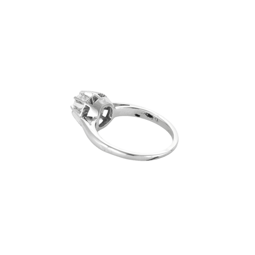 Bague 51 Bague solitaire sertie griffes en or blanc 18 carats et diamant 0,40 ct 58 Facettes BO/240036