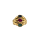 Bague 49.5 Bague or jaune saphir, rubis et émeraude 58 Facettes