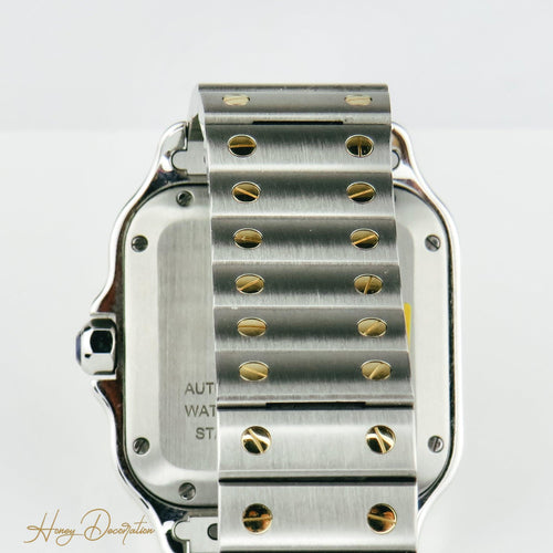 Montre Cartier Santos - Montre automatique 35 mm or jaune, acier et diamants 58 Facettes 2504