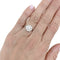 Bague 49 Bague fleur en or blanc et platine sertie de diamants 58 Facettes 34870