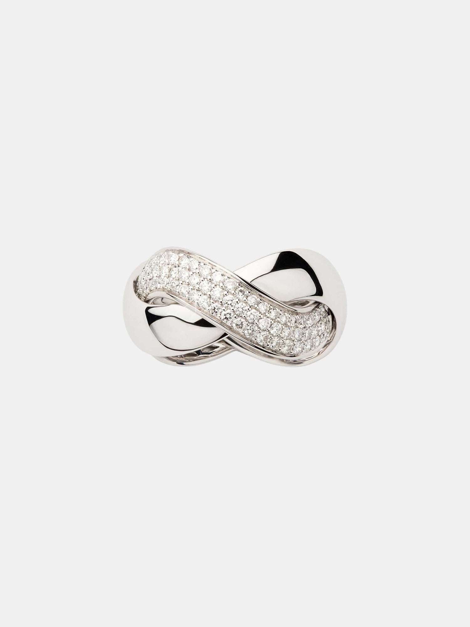 Bague Tresse Or blanc Diamant 0.5ct