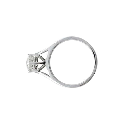 Bague 57 Solitaire - Bague en or blanc 750 avec diamant taille brillant 1,59 ct 58 Facettes 30745