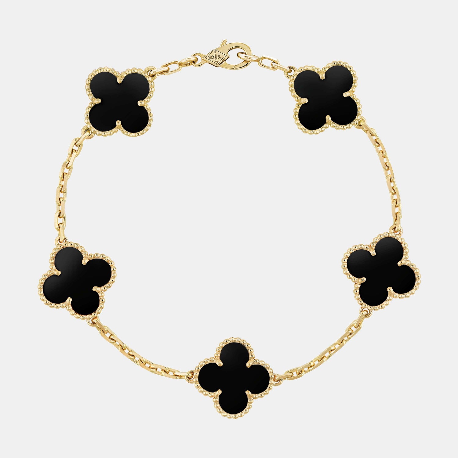 Bracelet Vintage Alhambra Or jaune Onyx 
