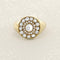 Bague 50 Chevalière en or jaune 18 carats, perle fine et diamants 58 Facettes OC-61E00515