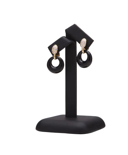 Boucles d'oreilles Van Cleef & Arpels - Clips d’oreilles vintage en or jaune, diamants et onyx 58 Facettes BO220034/VCAClipsdOreillesVintage/PHOTO