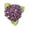 Boucles d'oreilles René Boivin « Bouquet de Violettes » - Clip en or jaune 750 et gemmes 58 Facettes 30363